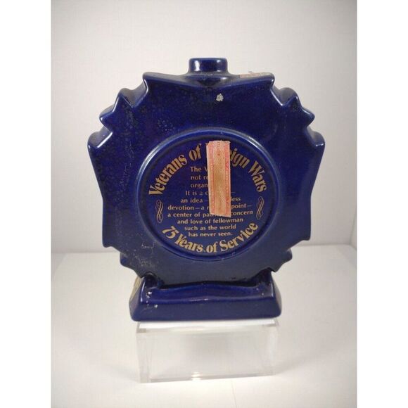 Vintage 1973 Ezra Brooks VFW Hand Decorated 24kt Gold Decanter - Picture 3 of 16